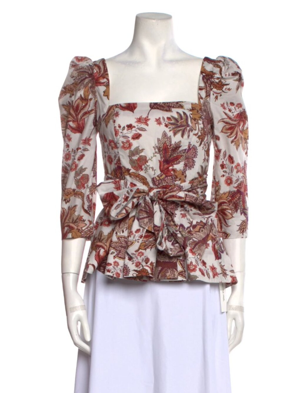 Cara Cara Floral Print Square Neckline Blouse